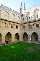 View of the Palais des Papes (popes palace) in the historic medieval city of Avignon, Vaucluse, Provence, France, once capital of Catholic popes