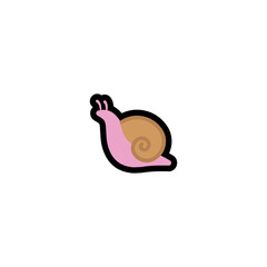 Snail vector flat icon. Isolated garden snail illustration	