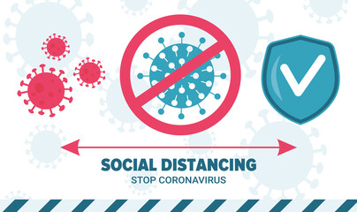 Social distancing infographic. Coronavirus COVID-19 protection, medical health. Keeping a distance from people in public areas. Vector illustrations for presentations, any purpose, social networks.