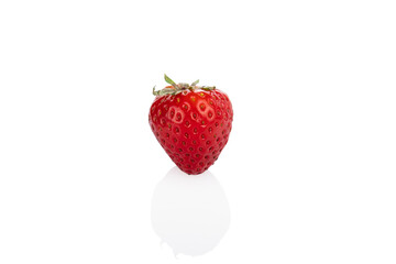 Strawberry. Whole strawberry on a white background. (Tr - cilek)
