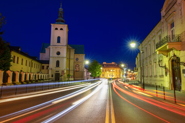 Fototapeta na wymiar Basilica of the Assumption of the Blessed Virgin Mary in Rzeszow