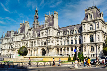 Fototapeta na wymiar Vista del Ayuntamiento de Paris