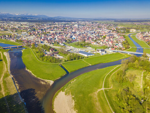 Czarny And Bialy Dunajec Rivers Meeting In Nowy Targ