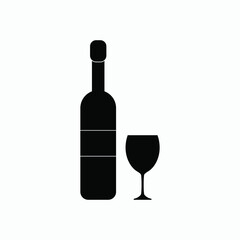wine icon vector sign symbol isolated