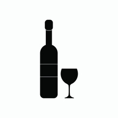 wine icon vector sign symbol isolated