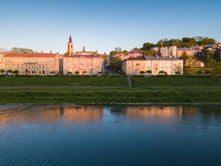 Panorama of Przemysl at sunset