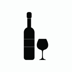 wine icon vector sign symbol isolated