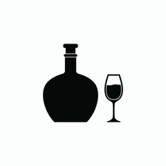 wine icon vector sign symbol isolated