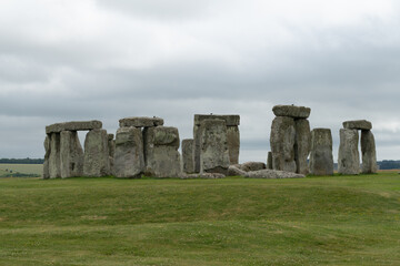 Stonehenge on a cloudy British weather