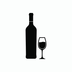 wine icon vector sign symbol isolated
