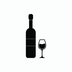 wine icon vector sign symbol isolated