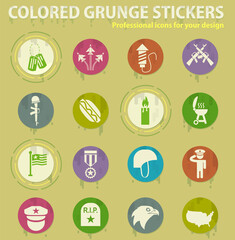 memorial day icon set