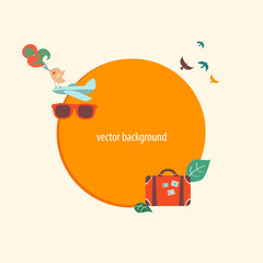 Vector illustration of dreams about travel and vacation