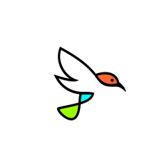 hummingbird logo icon designs, 
simple and elegant logo for your company