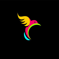 hummingbird logo icon designs, 
simple and elegant logo for your company
