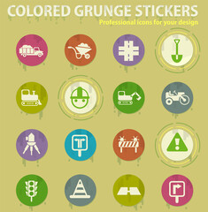 Fototapeta premium road repairs icon set