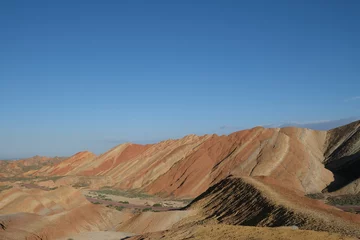 Papier Peint photo autocollant Zhangye Danxia colorful Danxia Landform mountain ridge. wide angle. in Zhangye, Gansu province China. 