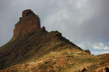 Fototapeta na wymiar Stormy weather over Natural Park of Pilancones in Gran Canaria, Canary Islands, Spain