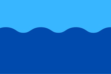 blue water illustration with deep underwater sea scene