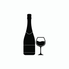 wine icon vector sign symbol isolated