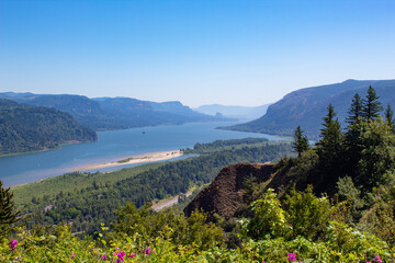 Top view of Columbia river