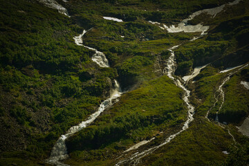 waterfall in the mountains