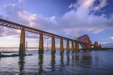 Forth Railway Bridge in Scotland