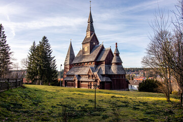 Fototapeta na wymiar Stabkirche Hahnenklee - Harz - 5