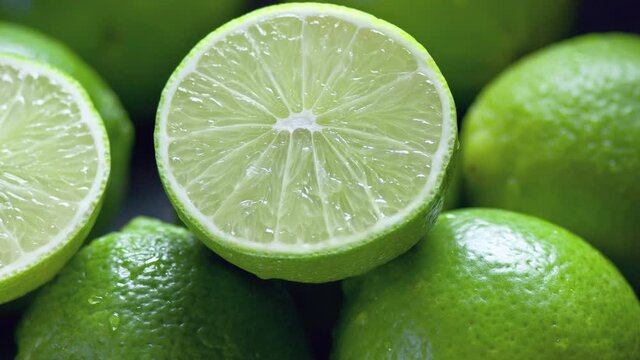 Fresh lime dolly shot