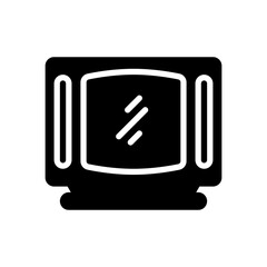 tv icon isolated on white background. vector illustration in glyph style. EPS 10