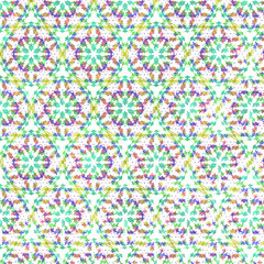 Multicolor Leaves in Hexagon Symmetry Pattern