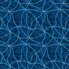 Vector abstract seamless background. Wave, water, bends of lines.