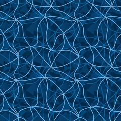 Vector abstract seamless background. Wave, water, bends of lines.