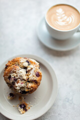 Blueberry Muffin and Artisan Latte