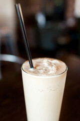 Espresso Milk Shake with Straw