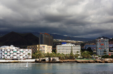 Harbour of Los Cristianos in Tenerife, Canary Islands, Spain