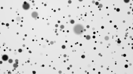 Dot white black pattern gradient texture background. Abstract  technology big data digital concept. 3d rendering.