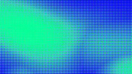 Naklejka premium Dots halftone green blue color pattern gradient texture with technology digital background. Dots pop art comics with summer background.
