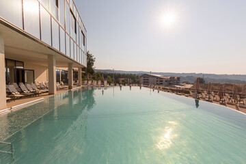 Outdoor swimming pool in a modern hotel