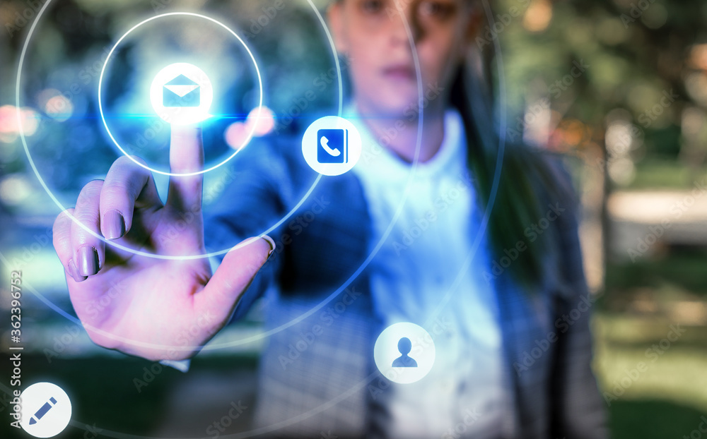 Wall mural information digital technology network connection infographic elements icon
