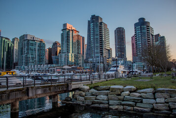 Vancouver waterfront buildings
