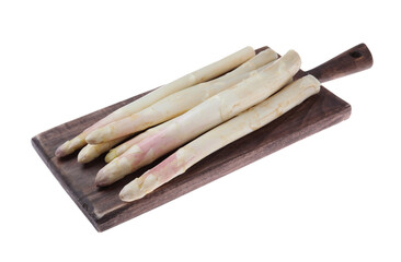 Fresh ripe raw asparagus isolated on white