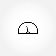 car Speedometer or tachometer from dashboard isolated line icon