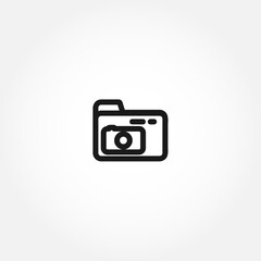 photo folder with camera file icon