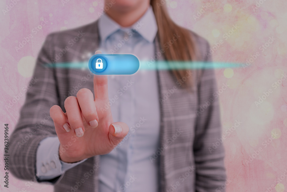 Poster graphics padlock for web data information security application system