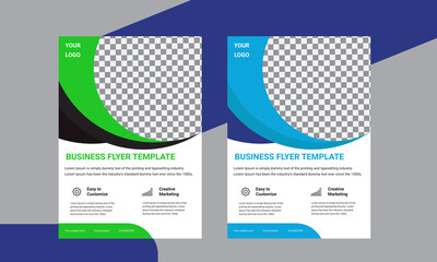  flyer design template vector design. Layout template in A4 size