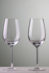 Crystal glasses for wine 