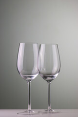 Crystal glasses for wine