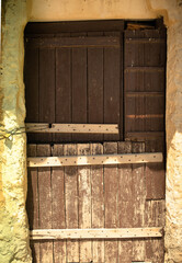 old wooden door in a desert house