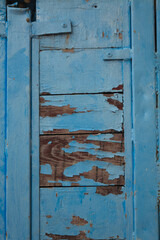 old blue wooden door